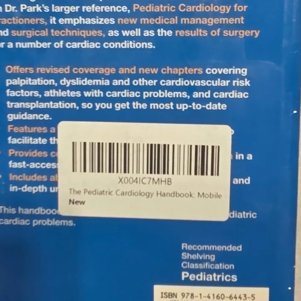 The Pediatric Cardiology Handbook Fourth Edition Myung K‎ Park Mobile Medicine